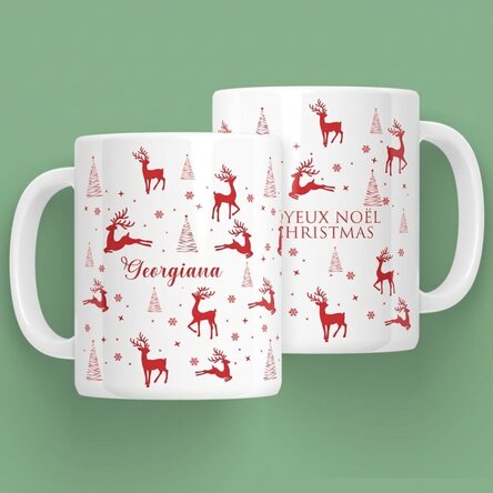 Tasse personnalisée avec inscription - Noël