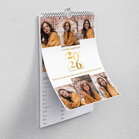 Calendrier personnalisé avec photos et message - Chaque jour, le plus beau jour