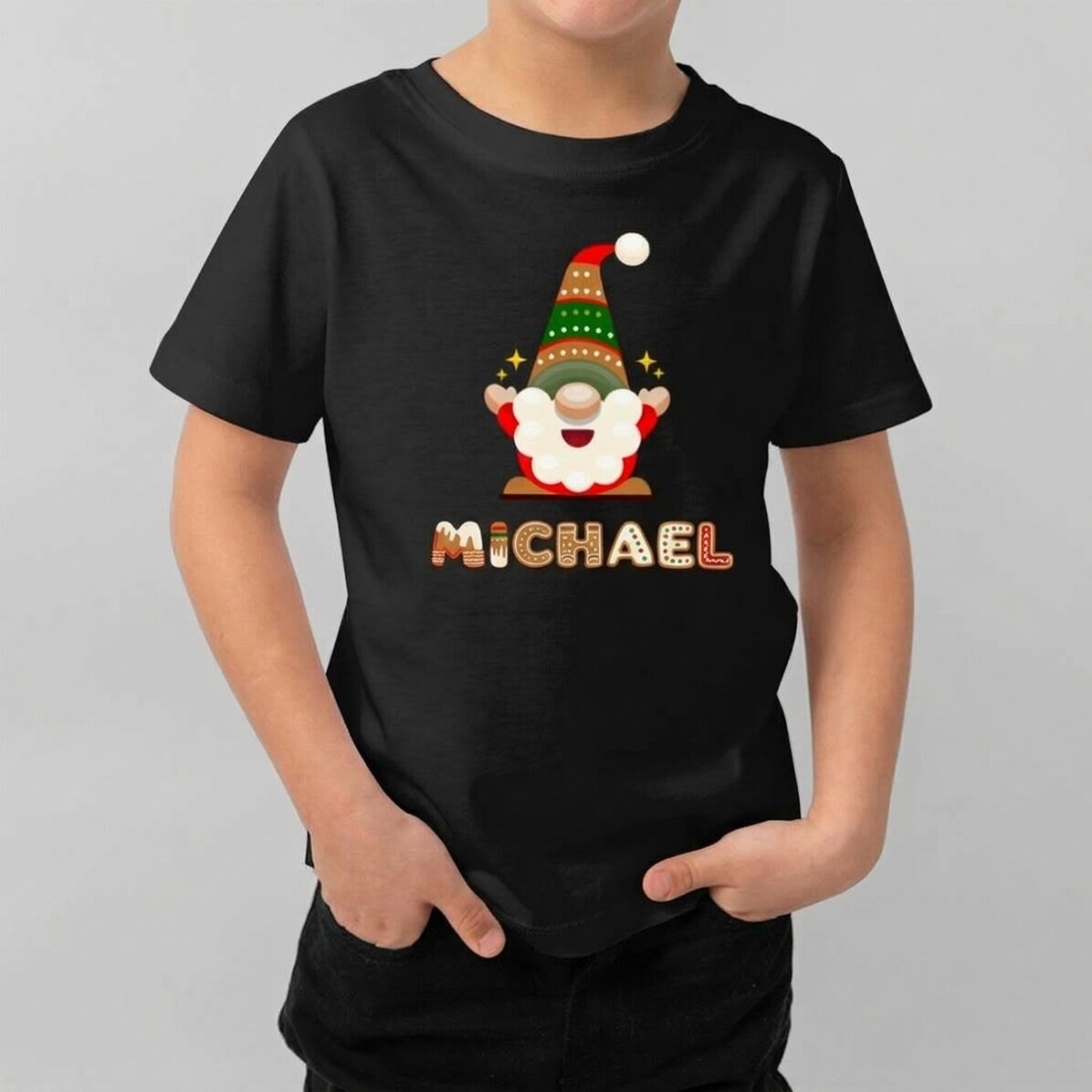 Katoenen T-shirt voor kinderen, gepersonaliseerd met naam