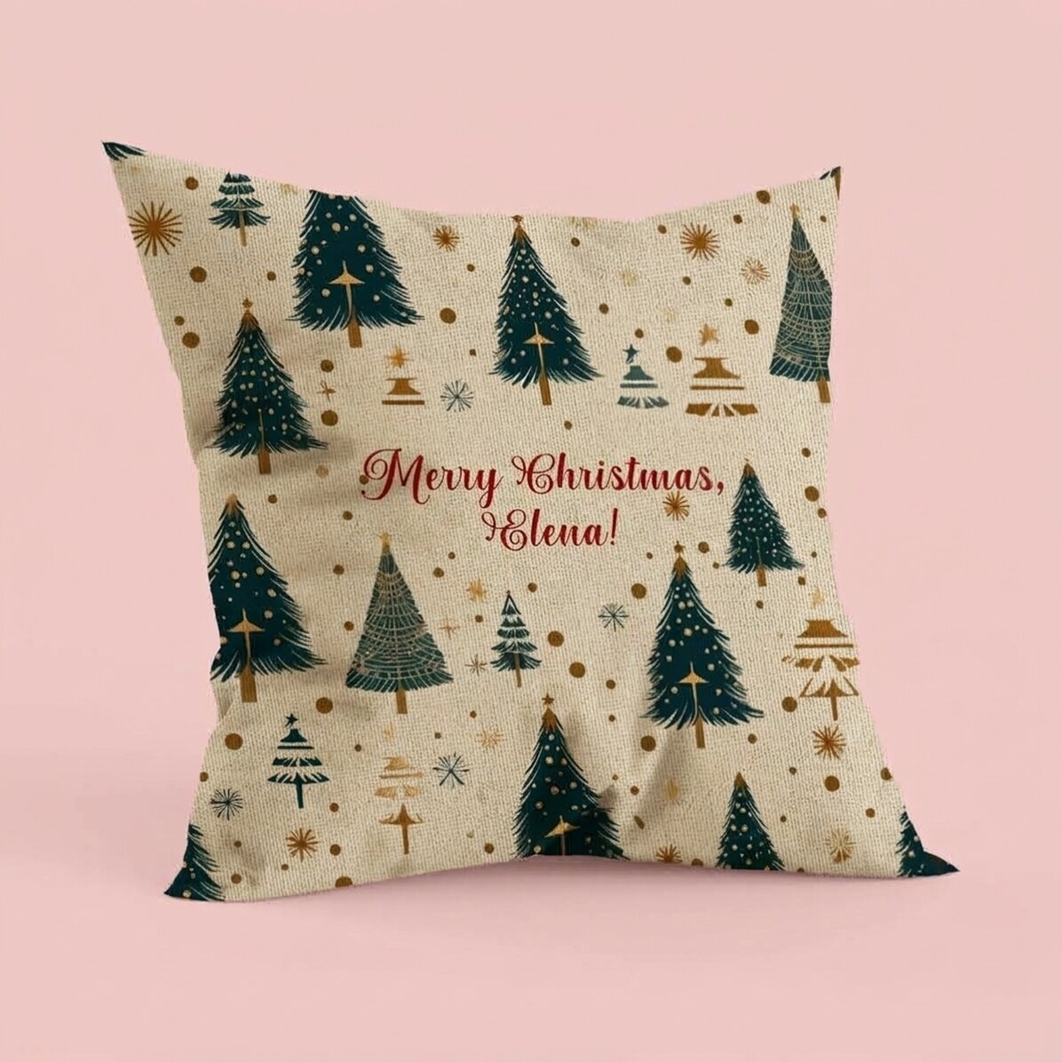 Coussin personnalisé avec message - Christmas tree IN
