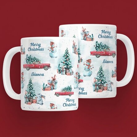 Gepersonaliseerde mok met tekst - Merry Christmas