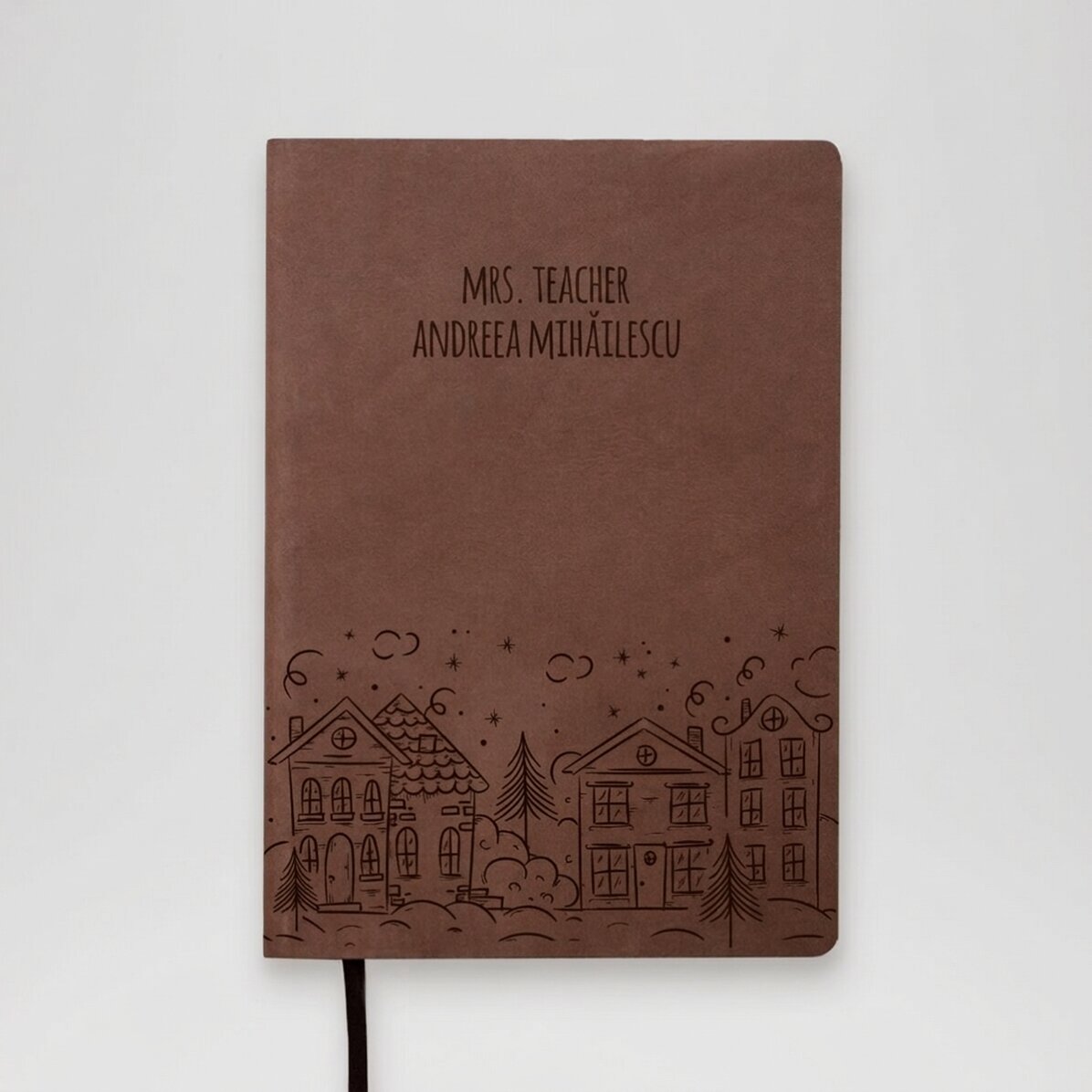 Agenda en cuir personnalisé avec texte - Notes