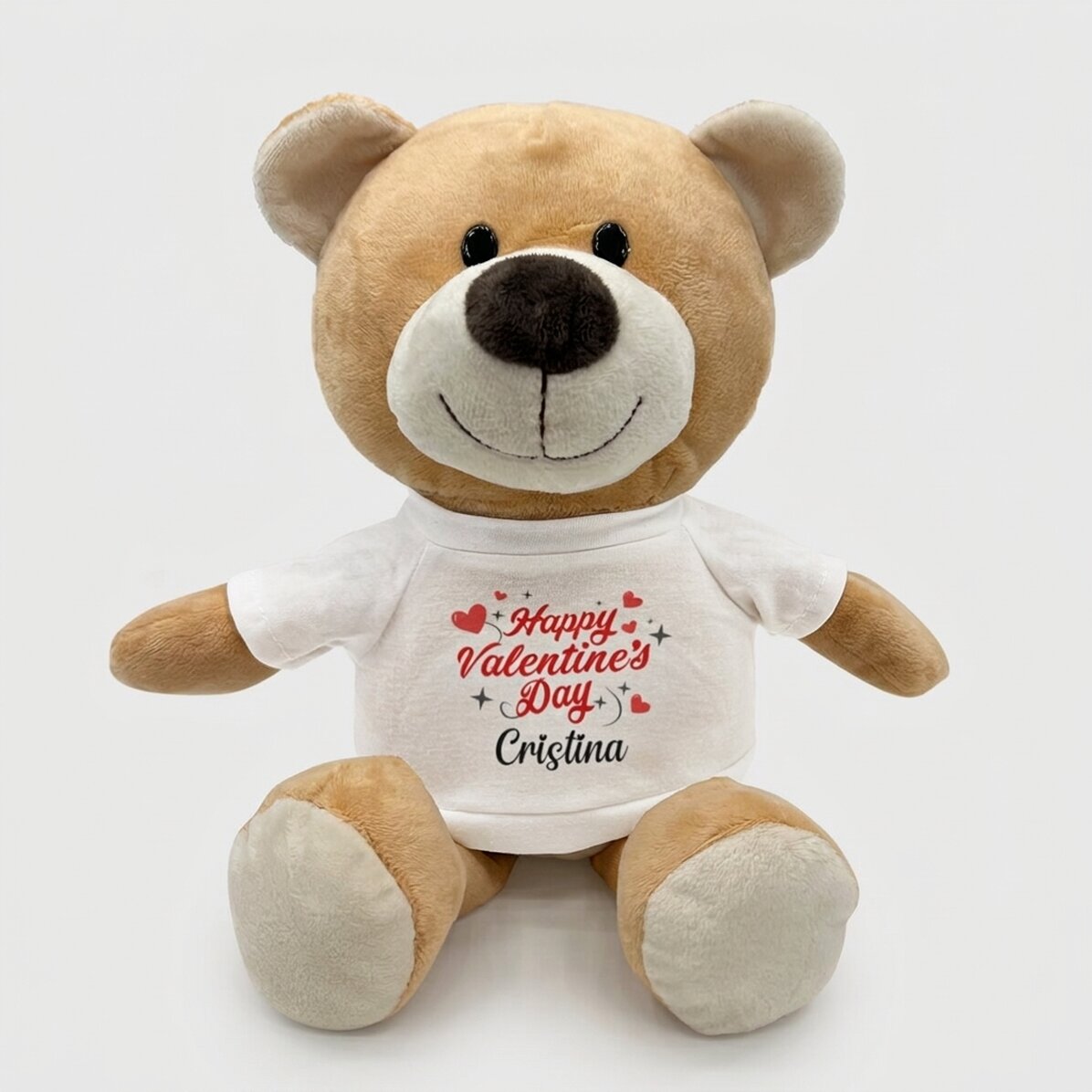 Plus een gepersonaliseerd beertje met tekst - Happy Valentine