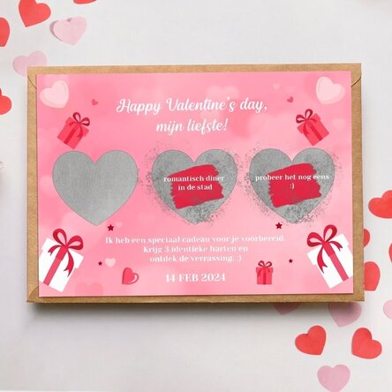 Gepersonaliseerde kraskaart met boodschap - Liefde