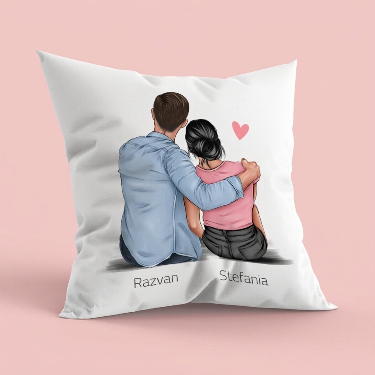 Gepersonaliseerd kussen met naam - Koppel