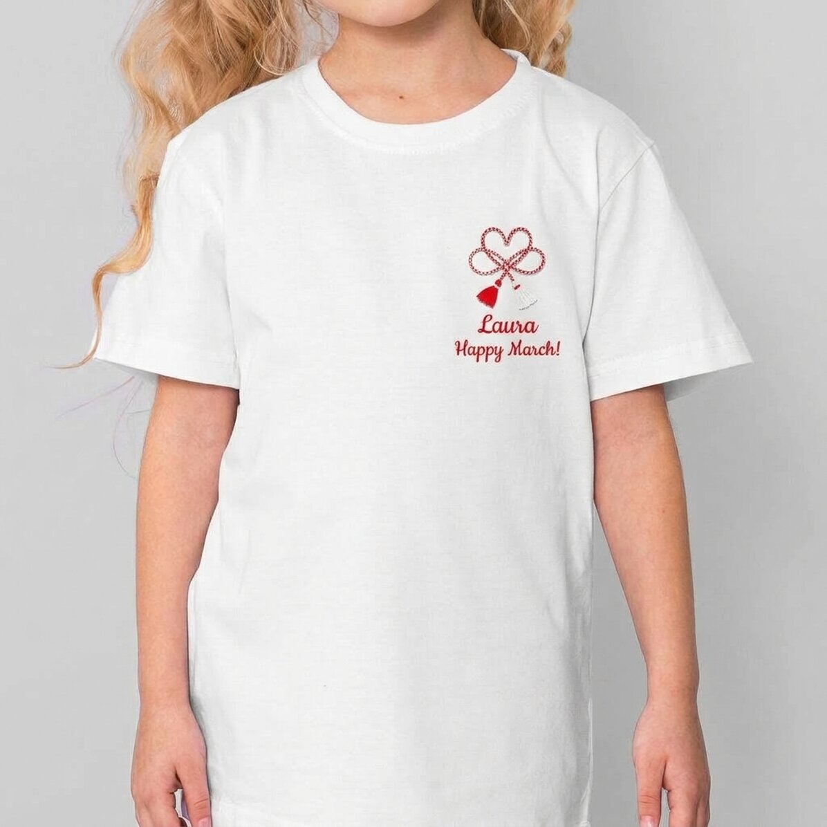 Katoenen T-shirt voor kinderen, gepersonaliseerd met tekst