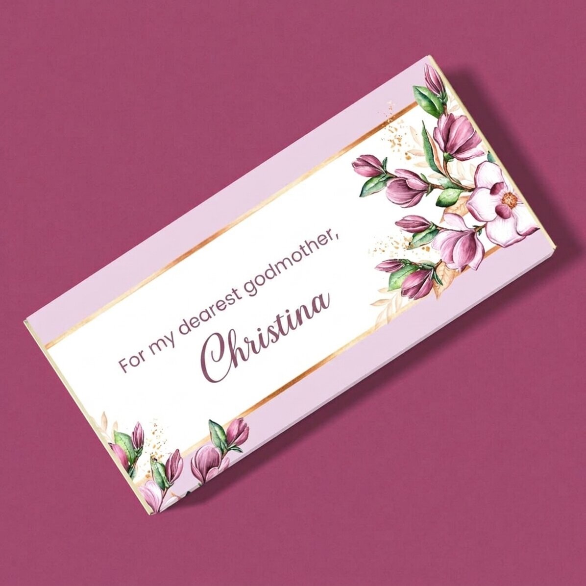 Chocolade met naam en boodschap - Een mooie lente