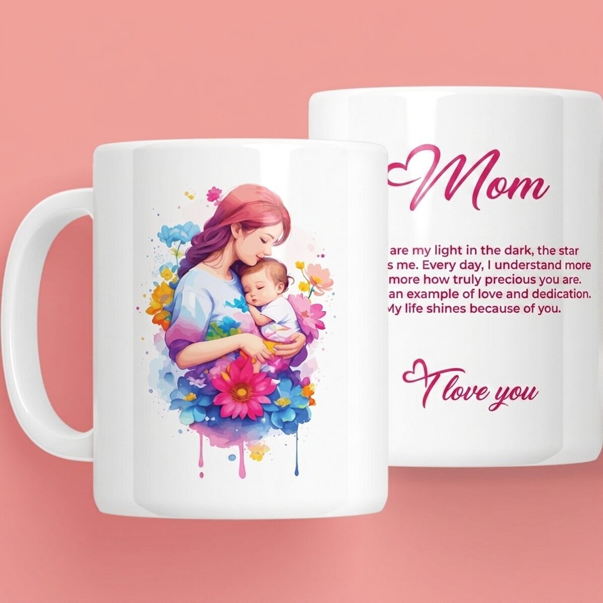 Gepersonaliseerde mok met tekst - Lovely mother