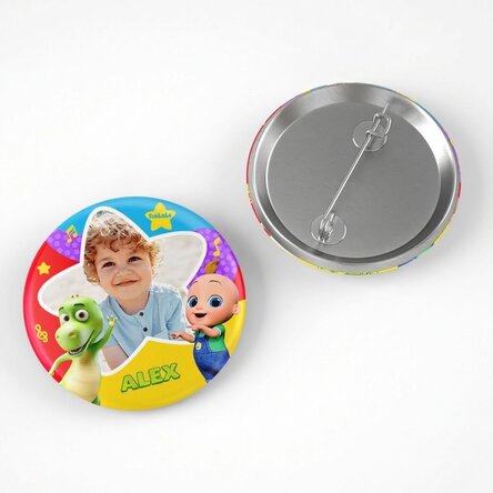 Gepersonaliseerde button met naam en foto - TraLaLa