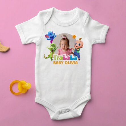 Body voor kinderen, gepersonaliseerd met naam en foto - TraLaLa