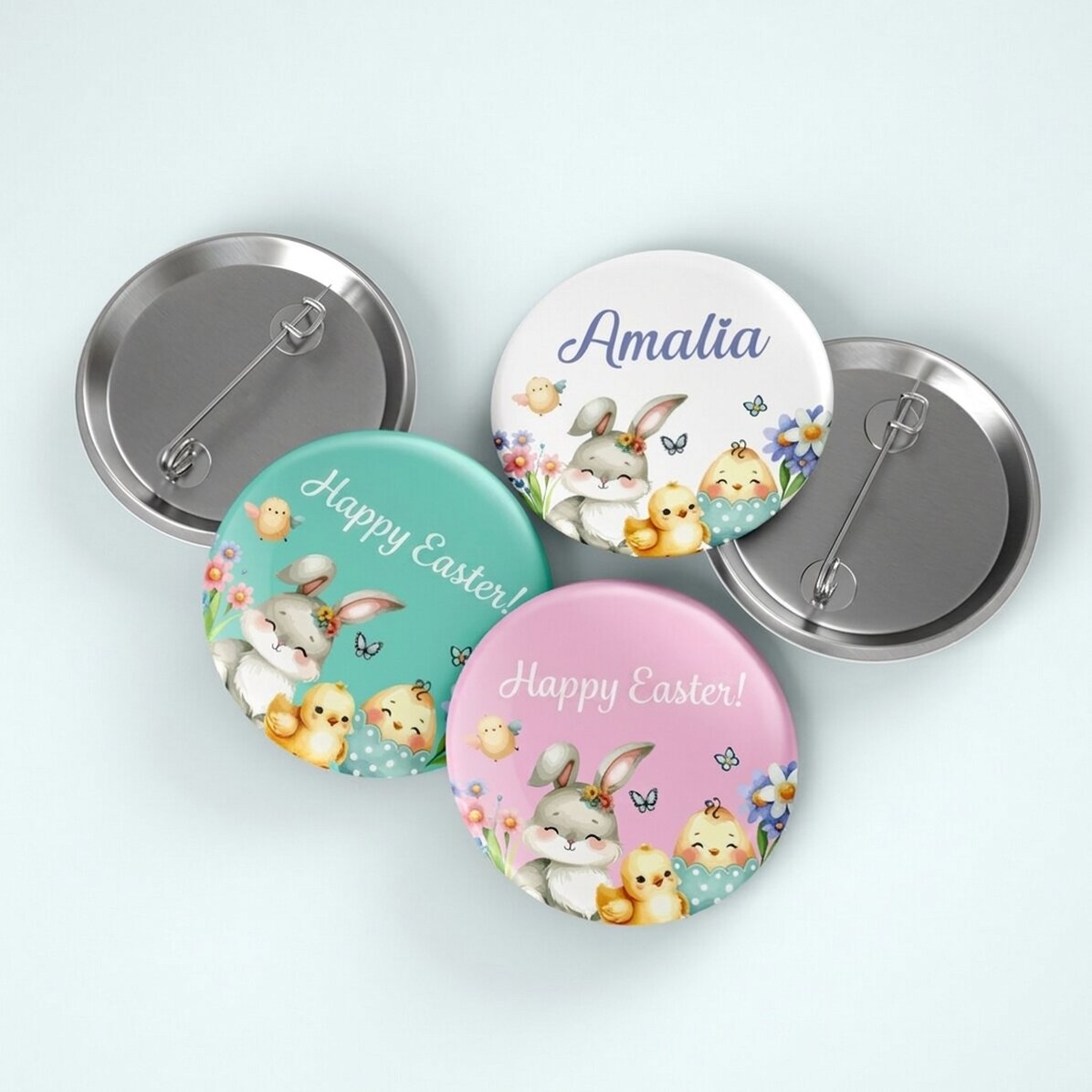 Gepersonaliseerde button met naam – paasontwerp