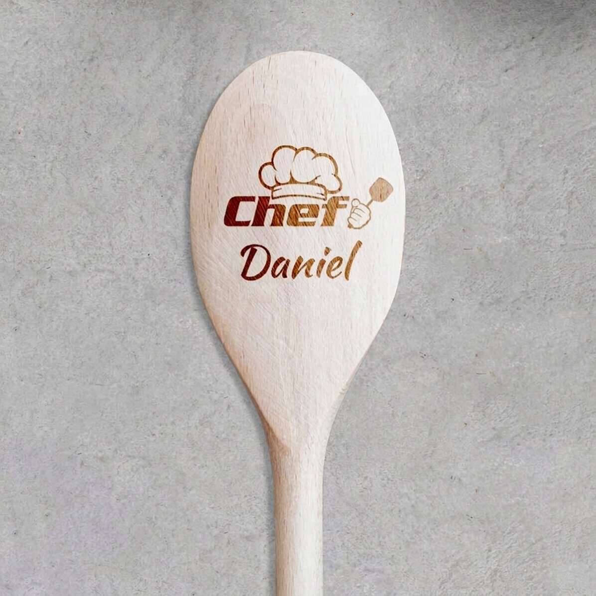 Cuillère en bois personnalisée - Chef Bucatar