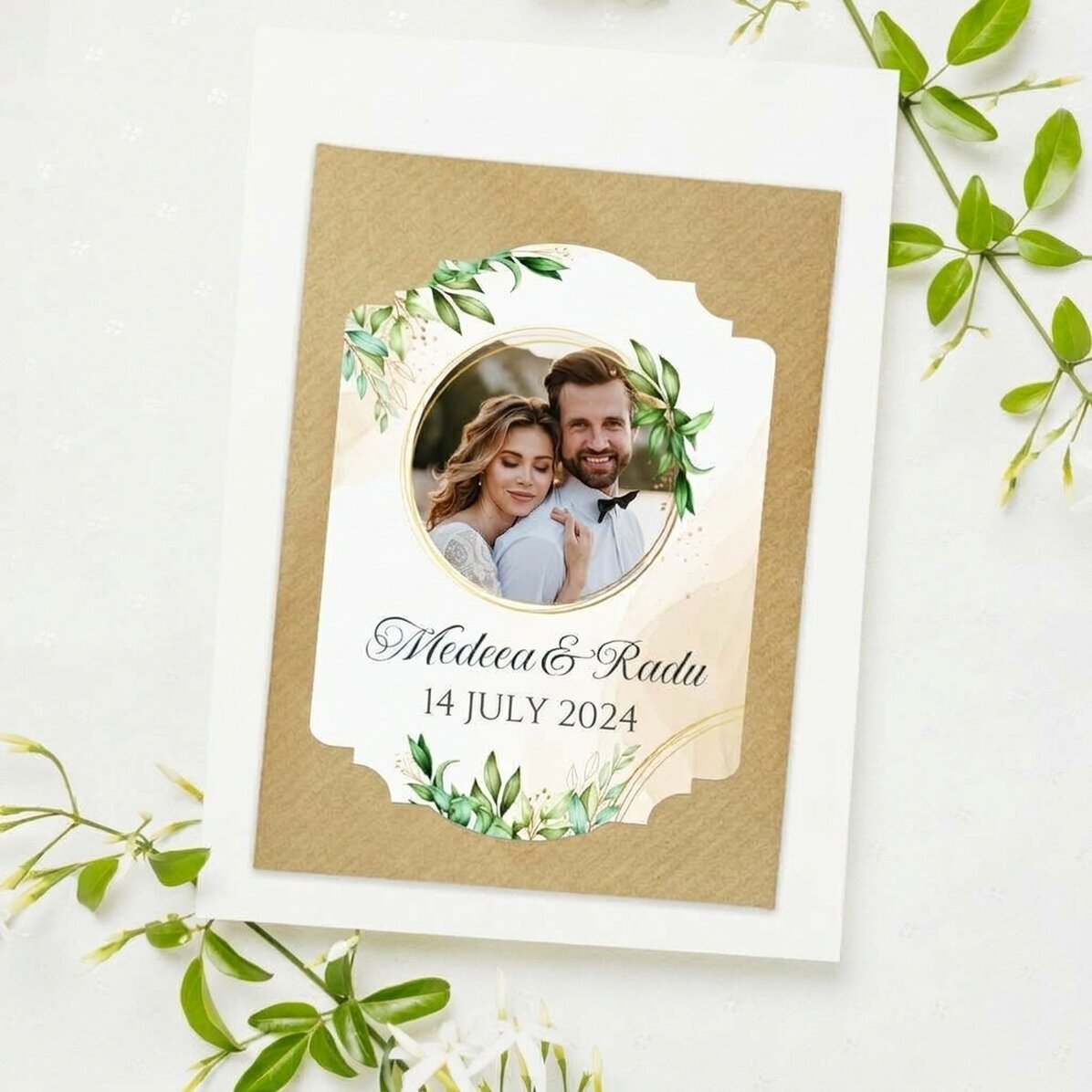 Gepersonaliseerd plantbordje met foto en tekst - Bedankt!