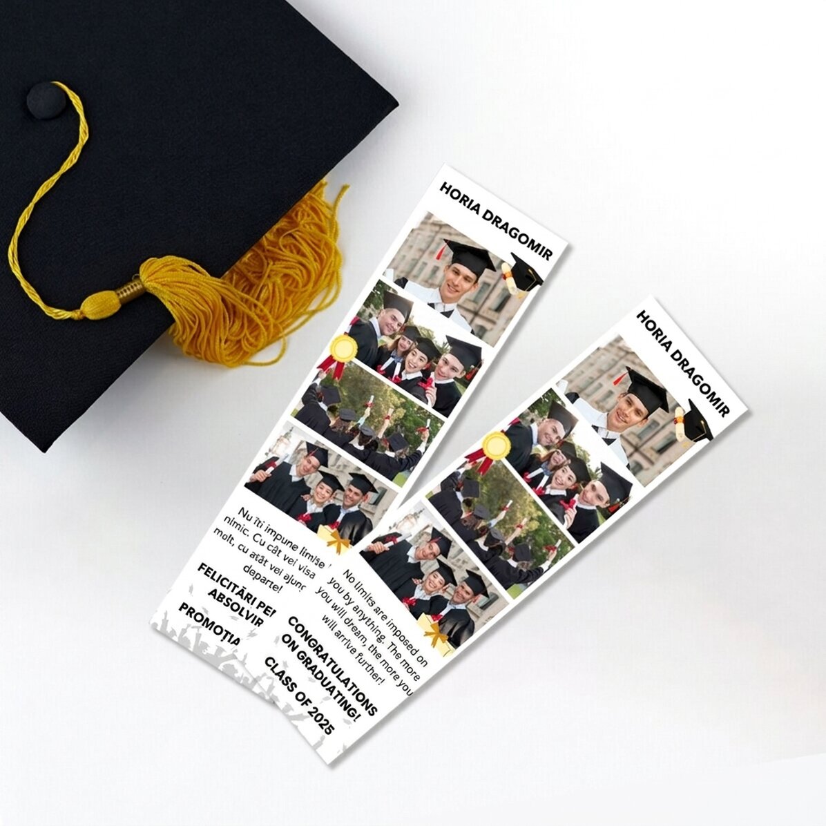 Gepersonaliseerde boekenlegger met 4 foto