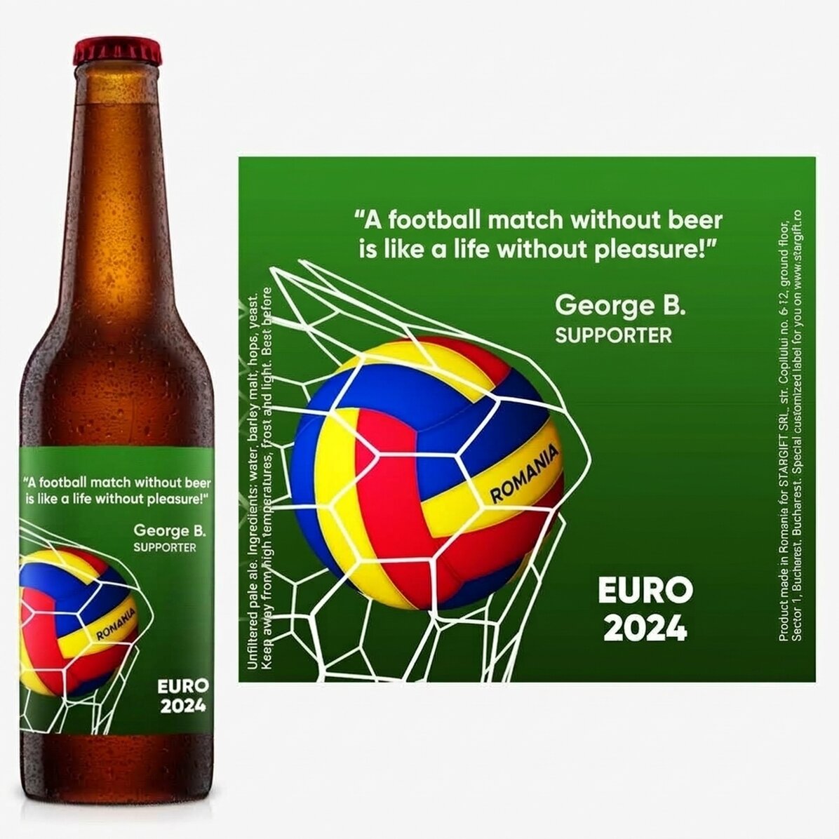 Bier met een persoonlijke boodschap - Voetbal