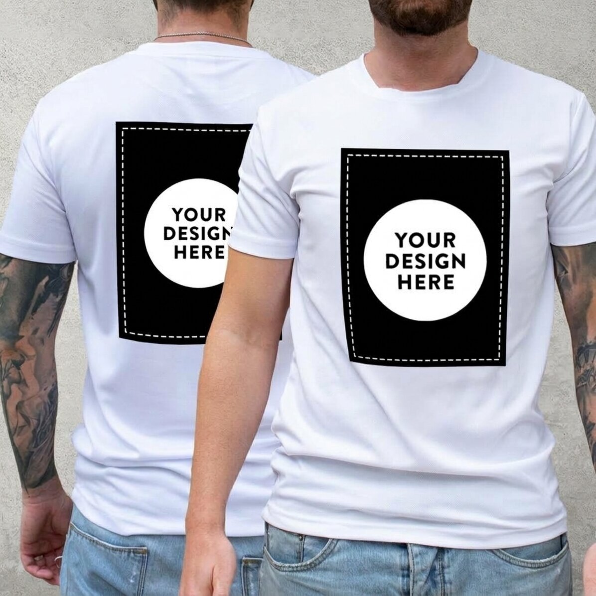 T-shirt de sport personnalisé recto-verso avec ton motif