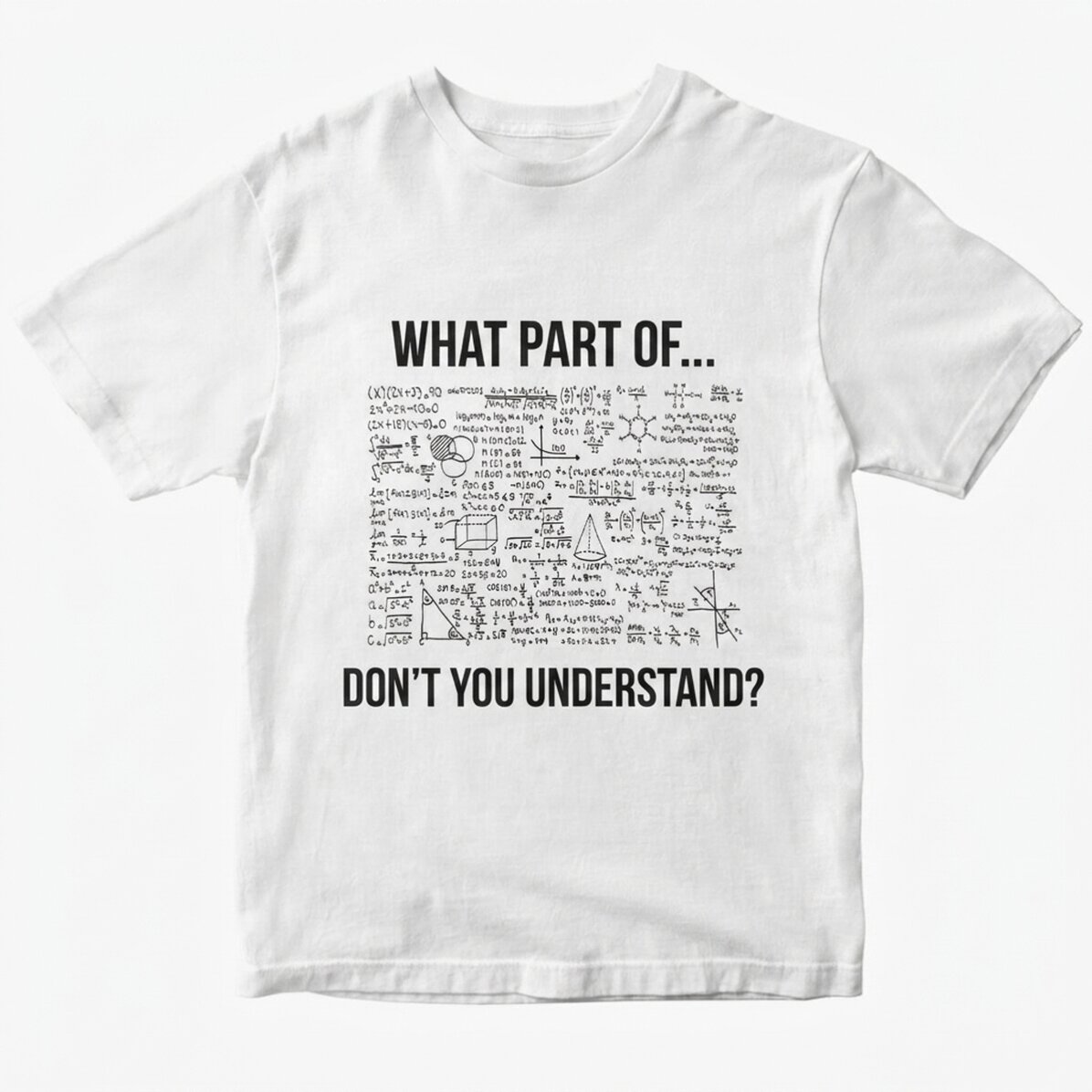 T-shirt met eigen tekst - Welk deel van... begrijp je niet?