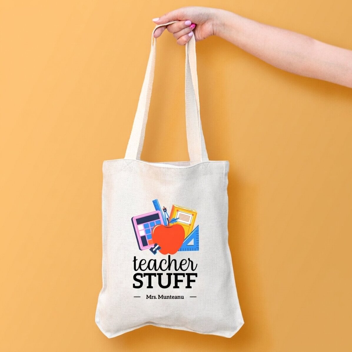 Gepersonaliseerde tas met tekst - Teacher Stuff