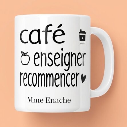 Tasse personnalisée avec message - Repeat