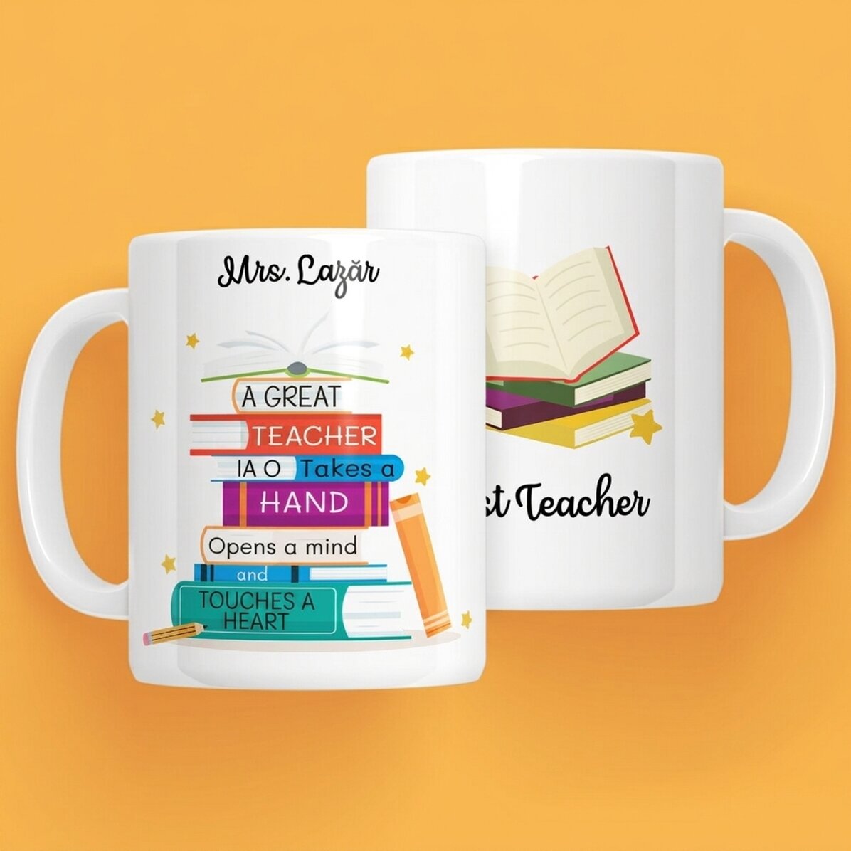 Tasse personnalisée avec message - Books