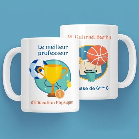 Tasse personnalisée avec message - Professeur d