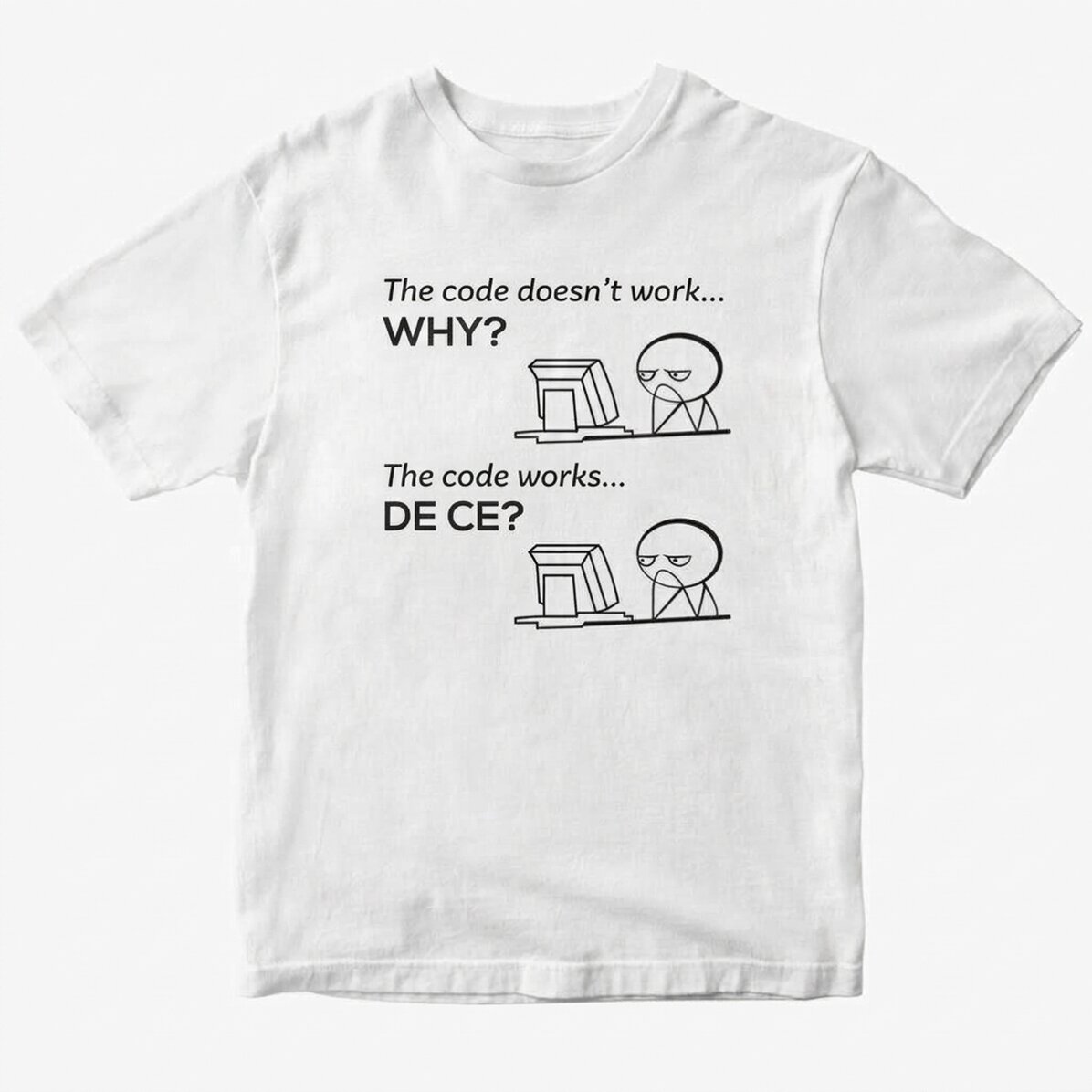 Katoenen T-shirt met gepersonaliseerde tekst - De code werkt niet