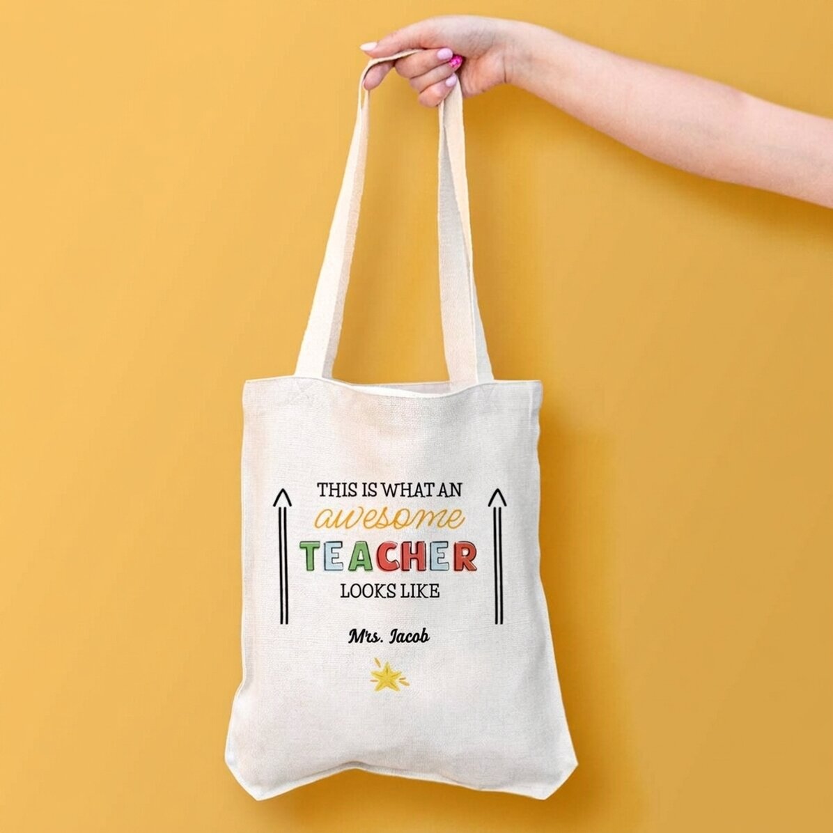 Gepersonaliseerde tas met tekst - Awesome