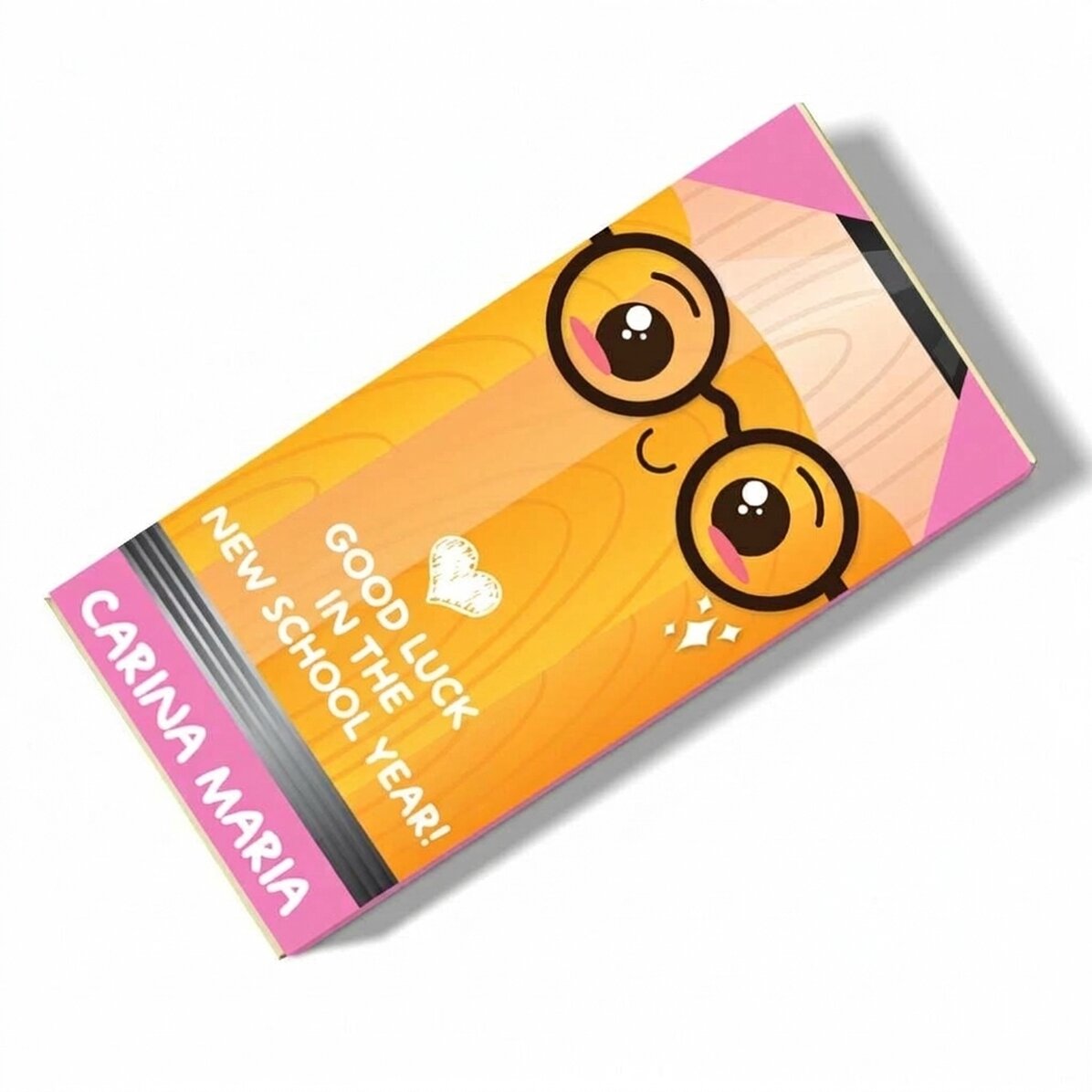 Chocolade met gepersonaliseerde tekst - Veel succes