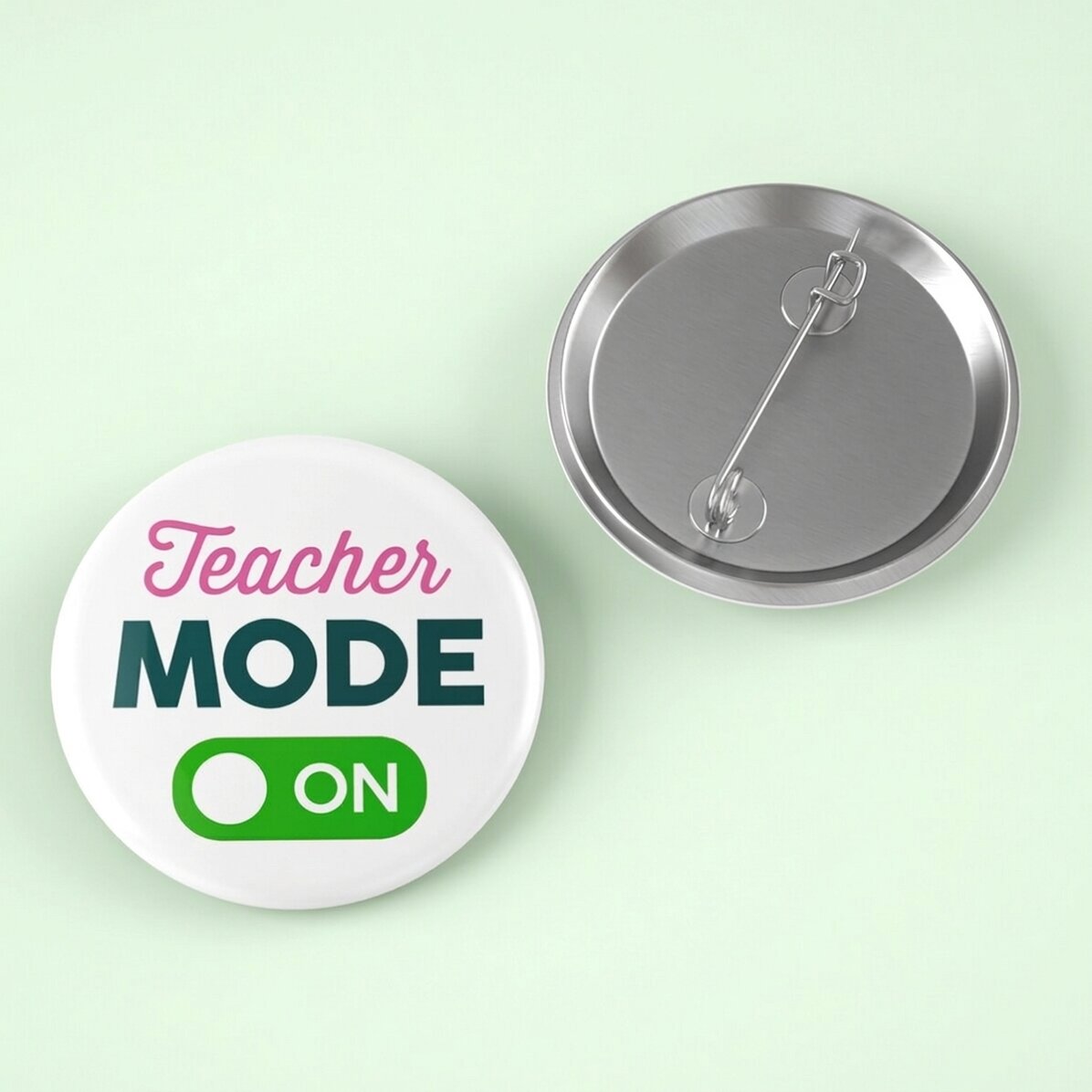 Gepersonaliseerde button met boodschap - Stand ON / OFF
