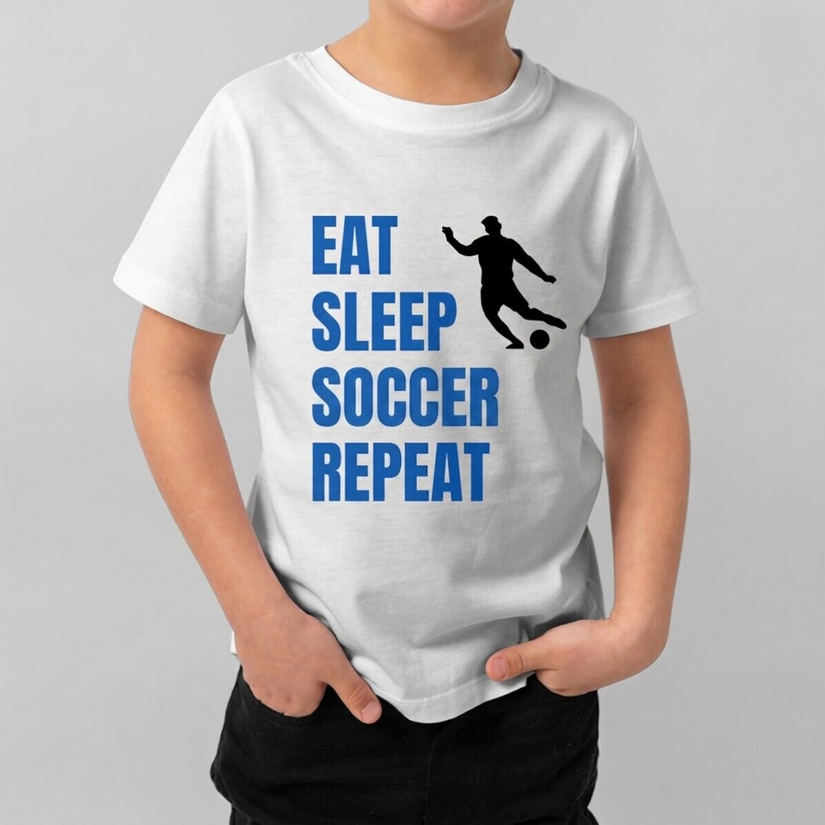 T-shirt en coton pour enfants personnalisé avec un texte - Repeat