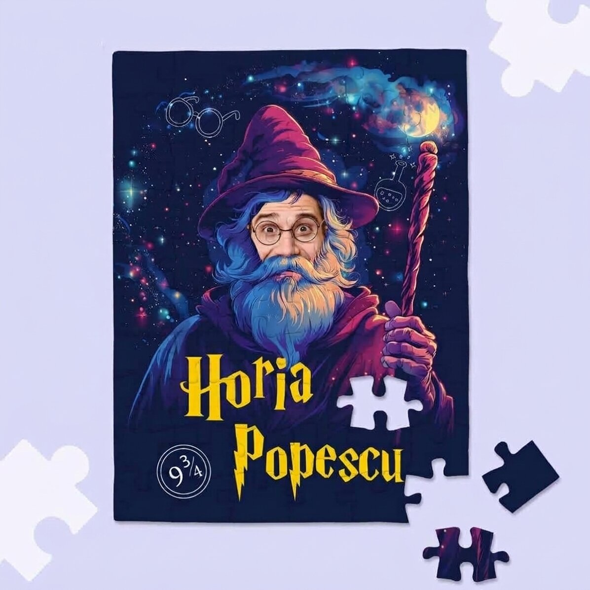 Puzzle personnalisé avec une photo et un texte - Wizard