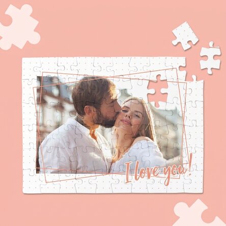 Gepersonaliseerde puzzel met een foto - Ik hou van je