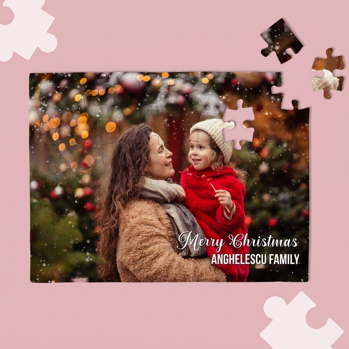 Puzzle personnalisé avec une photo et un message