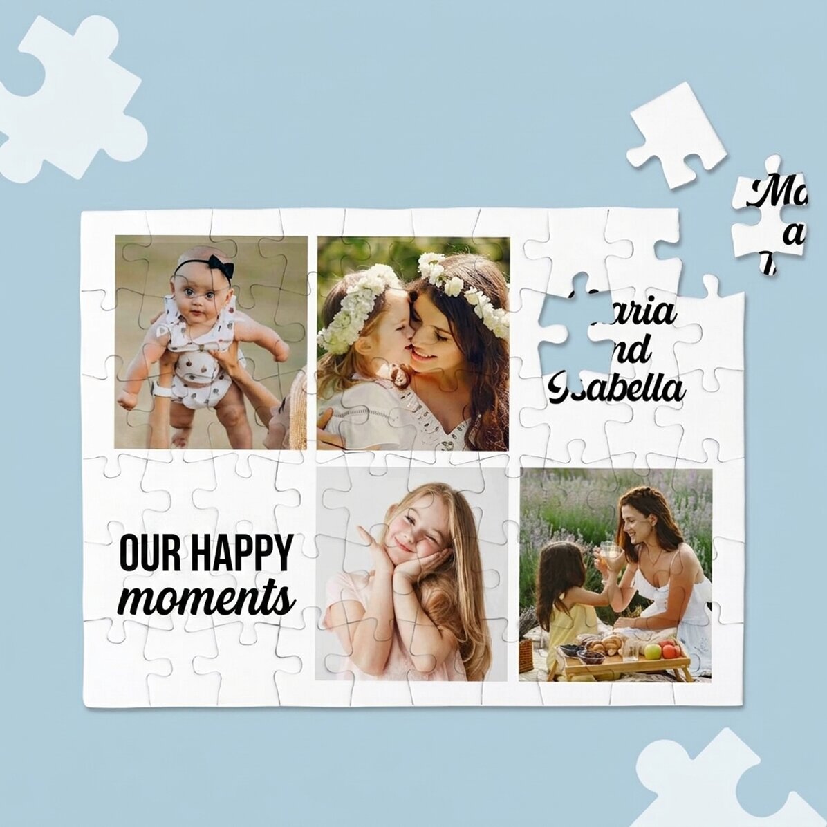Gepersonaliseerde puzzel met 4 foto