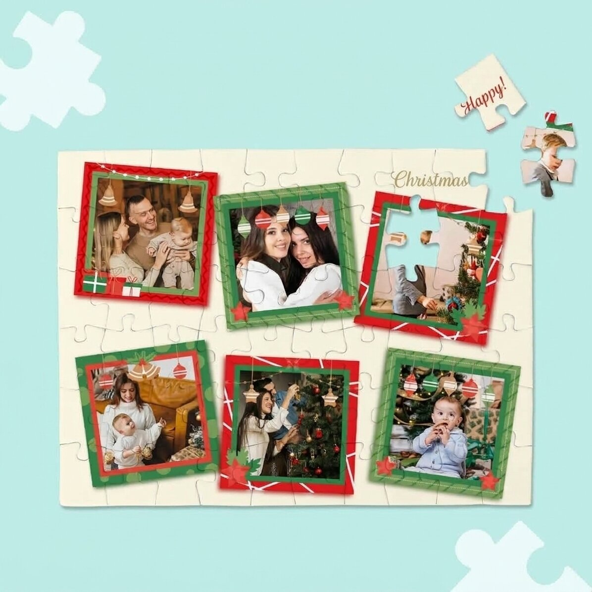 Gepersonaliseerde puzzel met 6 foto