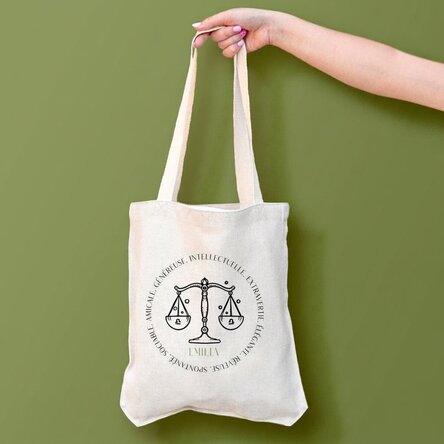 Sac personnalisé avec inscription - Signe de l