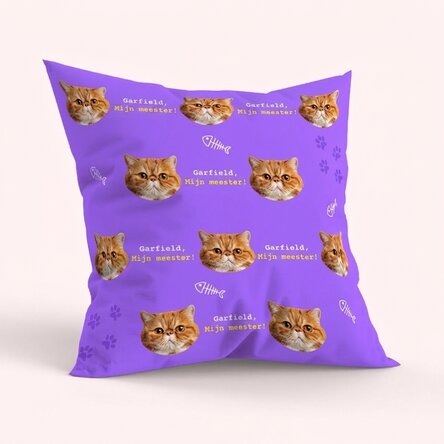 Gepersonaliseerd kussen met 10 foto’s aan beide zijden - Cat