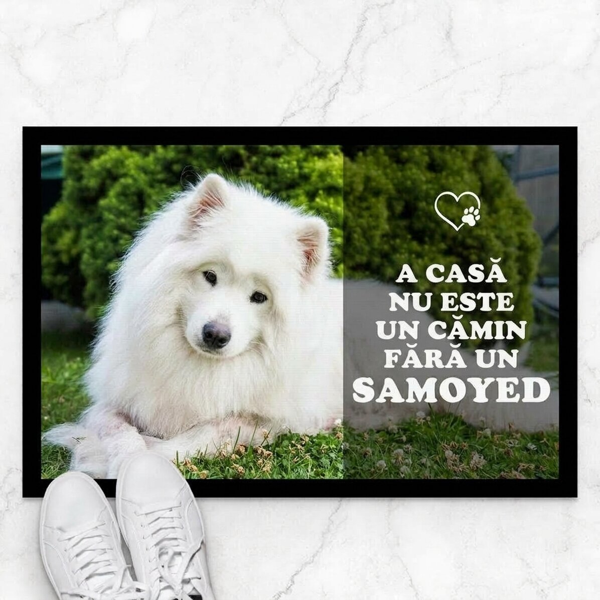 Gepersonaliseerd deurmatje met foto en tekst - Viervoeter