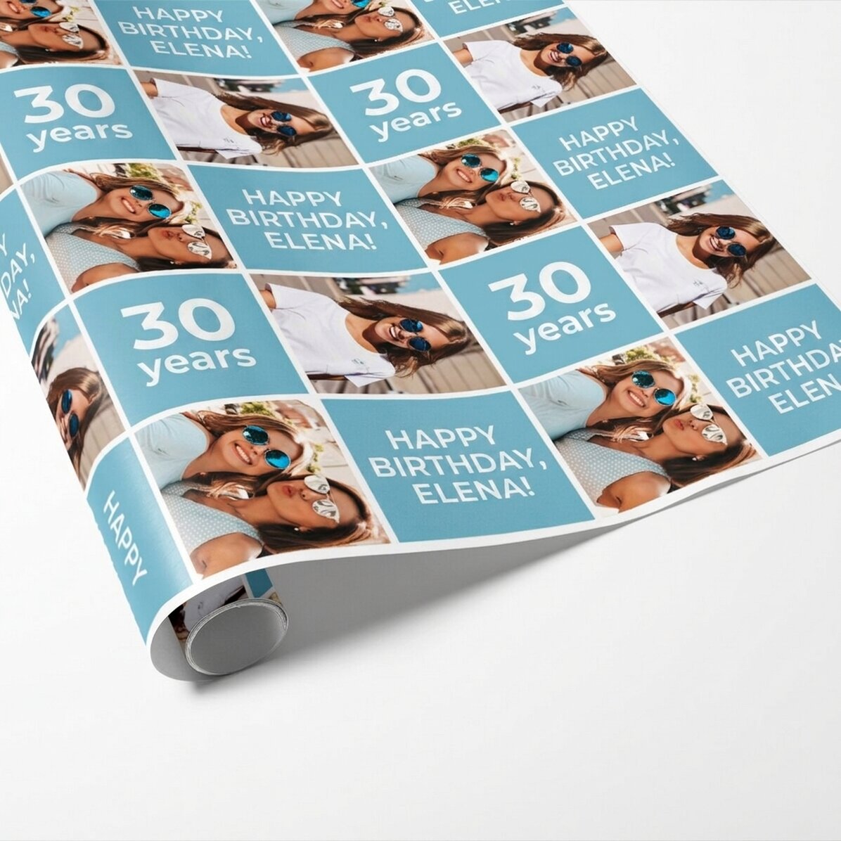 Gepersonaliseerd cadeaupapier met 2 foto
