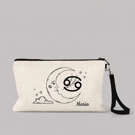 Trousse de maquillage personnalisée avec inscription - Signe du Cancer