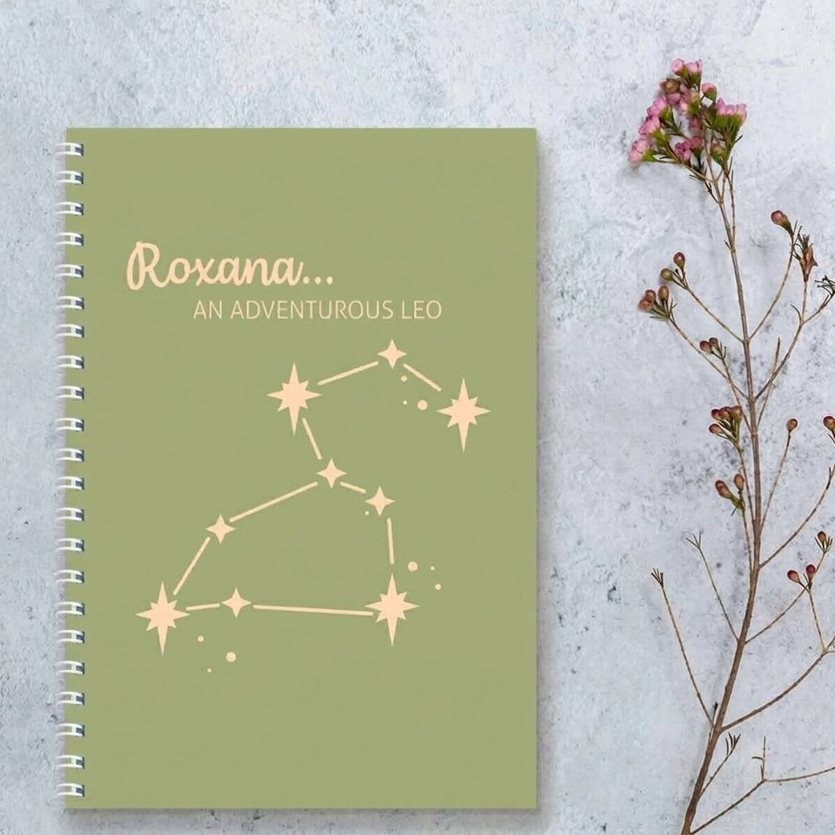 Carnet personnalisé avec inscription - Signe du Lion