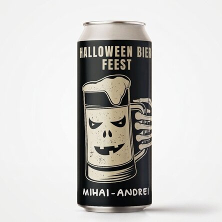 Bier in blikjes met gepersonaliseerde tekst - Halloween Beer Party