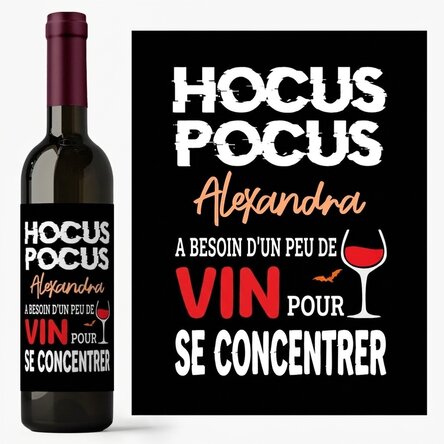 Vin personnalisé avec un nom - Besoin d
