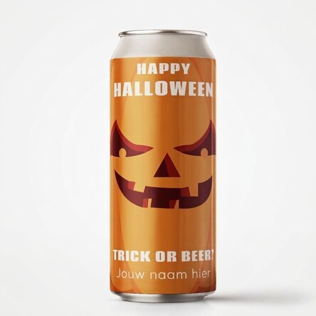 Bier in een blikje met gepersonaliseerde tekst - Pumpkin