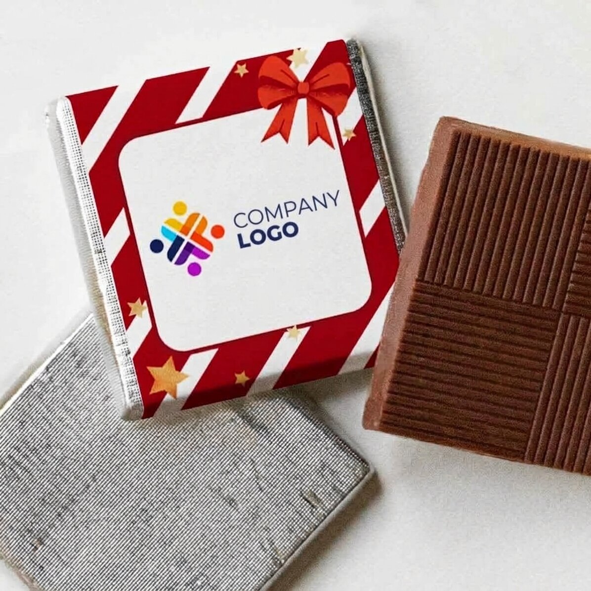 Gepersonaliseerde mini-chocolade met logo - Kerstmis