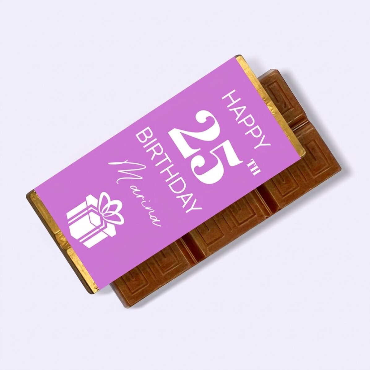 Gepersonaliseerde mini-chocoladereep met boodschap - Happy Birthday