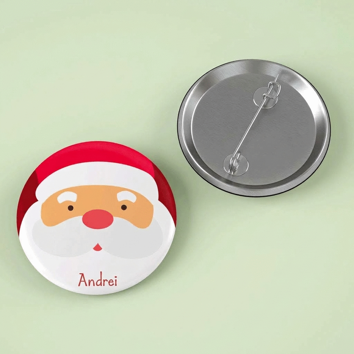 Gepersonaliseerde button met naam - Kerstmis