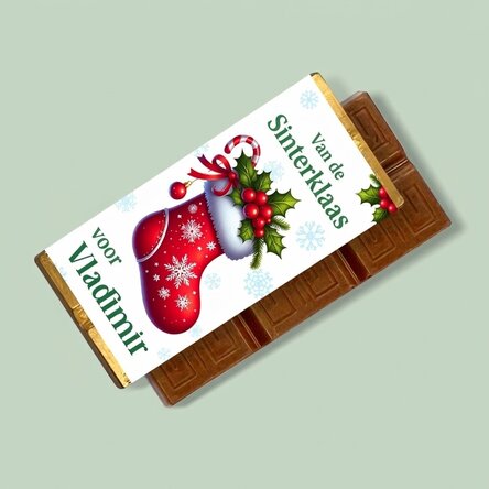 Gepersonaliseerde mini-chocoladereep met boodschap - Sinterklaas