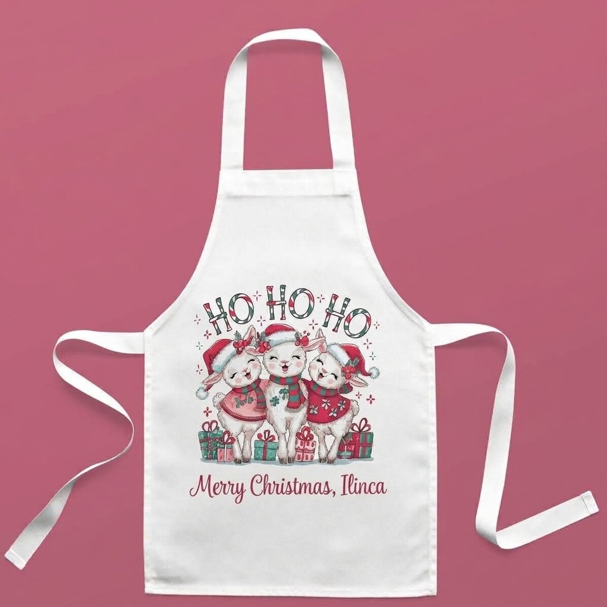 Gepersonaliseerde kindersok met tekst - HO HO HO!