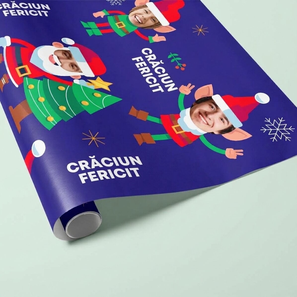 Gepersonaliseerd cadeaupapier met 5 foto